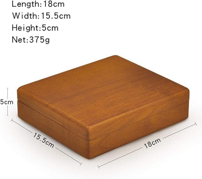 Oirlv Solid Wood Ring Jewelry Box Organizer Earrings Jewelry Drawer Organizer Tray with Lid (Grey)