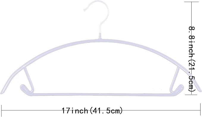ShgHzz Premium PVC Coating Metal Hangers 40 Pack, Heavyduty, Non Slip Slimline, Suit Jacket T Shirt Hangers, Gold Hooks, Space Saving Clothes Hanger (White)