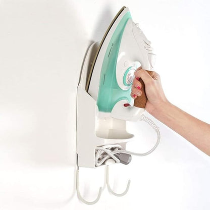 Iron Holder Wall Mount Iron Hanger Hotel Iron Hanger Guest Room Ironing Board Hanger Hotel Iron Hanger for Home., White