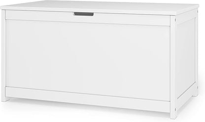 Child Craft Harmony 33” Wood Toy Box, Large Toy Chest Storage Organizer, Soft Close Safety Hinges, Ventilation Hole, 6 Cubic Ft Capacity, Kids Playroom Nursery Bedroom Storage Chest (Matte White)