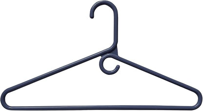 Rethink Your Room Clothes Hangers 10 Pack Plastic - Heavy Duty Space Saving Coat, Velvet Hangers, Pant Hangers for Closet Organization - Durable Non-Slip, Navy Wardrobe Essentials Bulk Storage