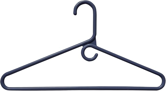 Rethink Your Room Clothes Hangers 60 Pack Plastic - Heavy Duty Space Saving Coat, Velvet Hangers, Pant Hangers for Closet Organization - Durable Non-Slip Navy Wardrobe Essentials Bulk Storage