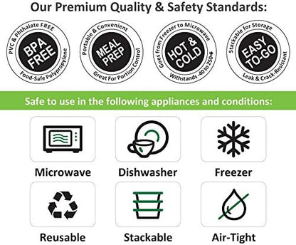 Freshware Food Storage Containers [36 Set] 16 oz Plastic Deli Containers with Lids, Slime, Soup, Meal Prep Container BPA Free Stackable Leakproof Microwave/Dishwasher/Freezer Safe (Pack of 10)