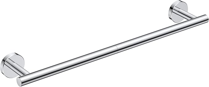 FORIOUS Towel Bar Wall Mounted, Stainless Steel Towel Racks for Bathroom, Includes Wall Mounting Hardware (Chrome, 20 Inch)