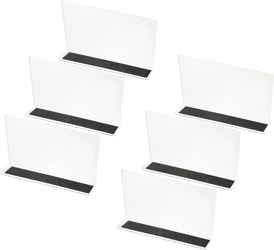 PATIKIL 12 Pack Shelf Dividers for Closet Organization, 7.9x1.57x4.7 Acrylic Magnetic Closets Separator Kitchen Cabinet Shelves Under Bed Blocker for Bedroom Kitchen Office, Clear