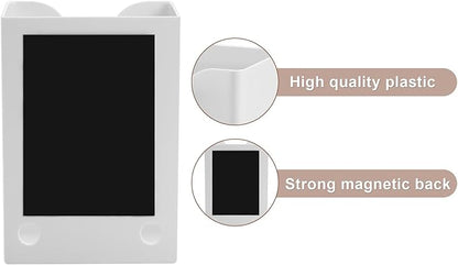 SUBEKYU Magnetic Dryer Sheet Holder for Laundry Room, Dryer Sheet Container,Dryer Sheet Dispenser,Plastic Wall Dryer Sheet Box for Laundry Organization and Storage,Fabric Sheet Holder,White