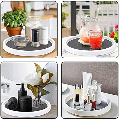 10 Inch Non-Skid Lazy Susan Organizers - Turntable Rack for Cabinet, Pantry Organization and Storage, Kitchen, Fridge, Bathroom Makeup Vanity Countertop, Under Sink Organizing, Spice Rack