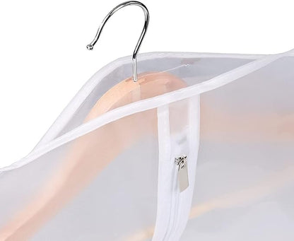 Univivi Garment Bag 60 inch Suit Bag for Storage Clear Lightweight Dress Bags for Long Gowns Coats Shirt Sweater 24'' x 60''-10 Pack