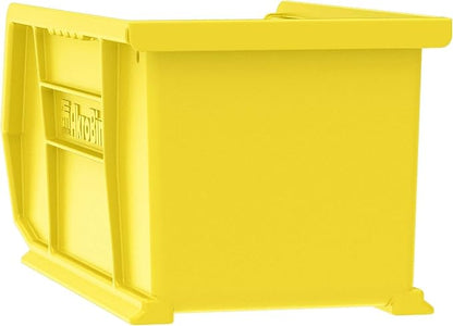 Akro-Mils 30237 AkroBins Plastic Storage Bins, Space-Saving Stackable Bins for Garage, Pantry, Craft Organization, 9" x 6" x 5", Yellow, 12-Pack