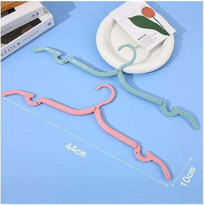 Portable Travel Hangers, Foldable Clothes Drying Rack in Pastel Green, Pink, Blue, 6 Pack, Collapsible Design for Cruise Ship