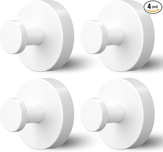 WingWider Shower Hooks for Inside Shower,Suction Cup Hooks for Glass Window,Removable Towel Hooks for Bathrooms,4 Packs(White)