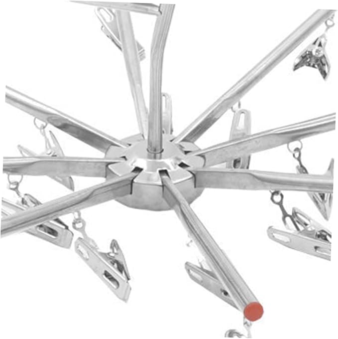 PRETYZOOM Laundry Clip and Drip Hanger with 16 Clips, Foldable Hanging Drying Rack for Hanging Socks, Diapers, Underwear, Towel