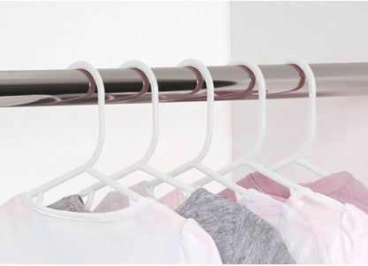 Rethink Your Room Clothes Hangers 60 Pack Plastic - Heavy Duty Space Saving Coat, Velvet Hangers, Pant Hangers for Closet Organization - Durable Non-Slip, White Wardrobe Essentials Bulk Storage
