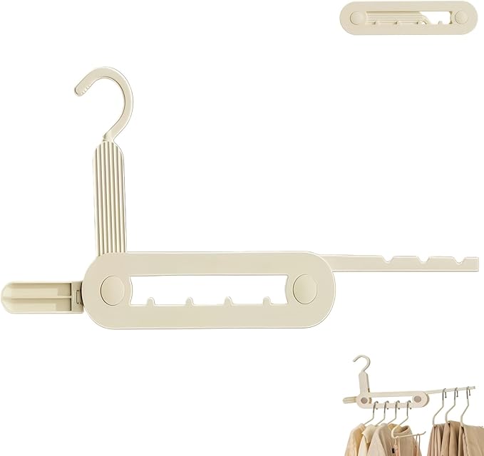 Folding Clothes Drying Rack - Portable Collapsible with Hook - Travel Essentials for Cruise Ship, RV, Hotel & Small Room
