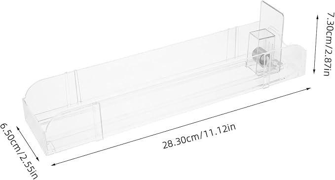 Zerodeko Convenience Store Beverage Pusher Tray Rack Retail Can Organizer for Refrigerator Self Pushing Soda Can Dispenser Dual Sided Design 4CM High Long