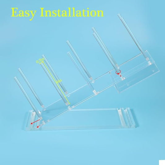 Disposable Cups Holder, Large Acrylic Coffee Bar Organizer for 18oz, 20oz, 24oz Disposable Paper & Plastic Cups Holder Stand On Home Countertop Store Office Coffee Station(Type B)
