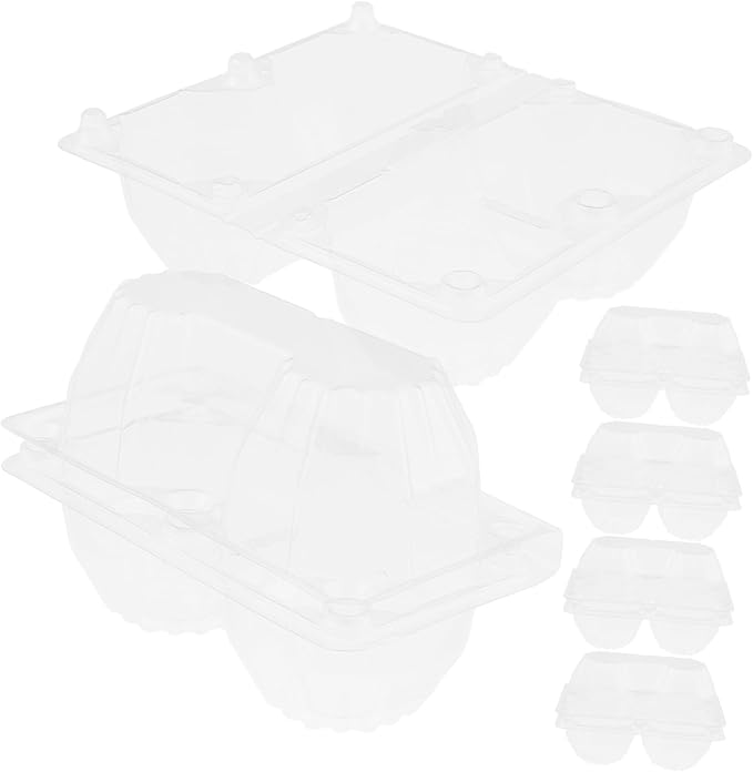 6pcs Goose Egg Packaging Box Egg Crate Plstic Egg Tray Half Dozen Egg Cartons Egg Storage Organizer Goose Egg Holder Clear Egg Cartons Holder Pulp Egg Cartons Eggs Pvc Transparent