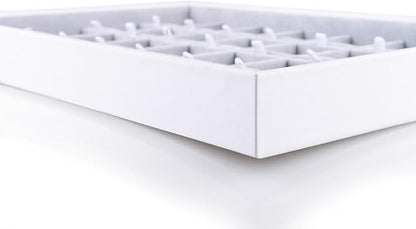 Oirlv Velvet Stackable Jewelry Tray 32 Grids Pendant Organizer Display Showcase Jewelry Storage Trays