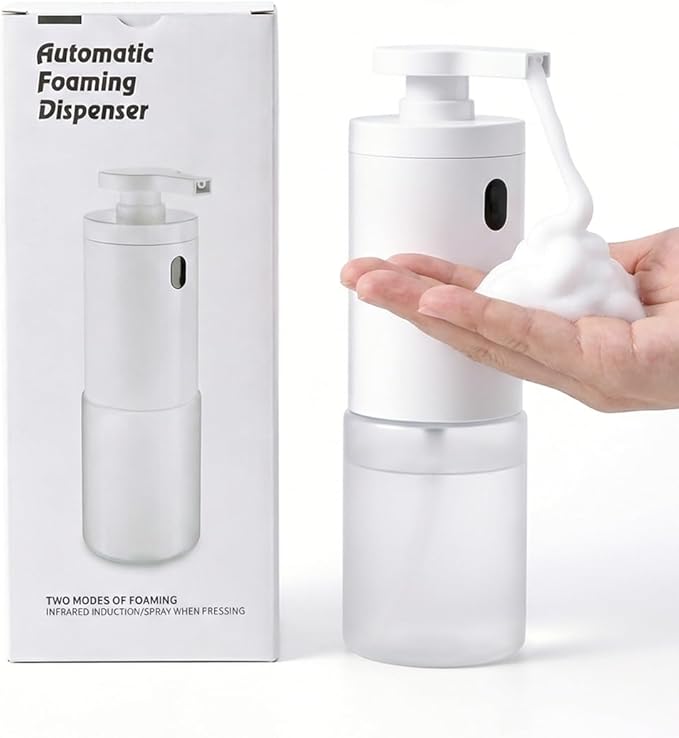 Automatic Foam Soap Dispenser, Touchless Sensor, ABS Plastic, Type-C Rechargeable, 350ml Capacity, Ideal for Kitchen & Bathroom