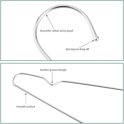 Metal Hangers Clothing Heavy Duty for Closet 30 Pack Stainless Steel Wire Hangers 16.5in by WYCQKL