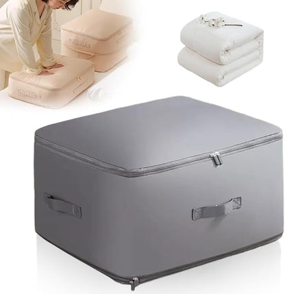 Generic Storage Organizer, 2024 New Ultra Space Saving Self Compression Organizer, Dustproof and Moisture-proof Compression Storage Bag for Comforters, Clothes, Blankets (Grey, X-Large)
