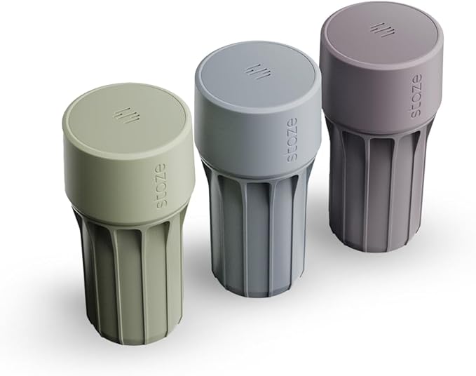 Staze Preserve Vacuum Sealed Storage Jars (148ml) | Herb Storage & Food Storage Container with Protection - (OG Trio)
