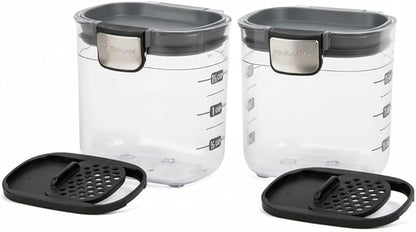 Progressive PKS-401 1.5 Cup Mini Prokeeper+ Airtight Silicone Seal Storage Container Great For Spices & Baking Acessories (2- Piece)