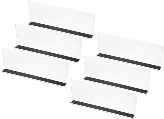 PATIKIL 6 Pack Shelf Dividers for Closet Organization, 13.8x1.57x4.7 Acrylic Magnetic Closets Separator Kitchen Cabinet Shelves Under Bed Blocker for Bedroom Kitchen Office, Clear