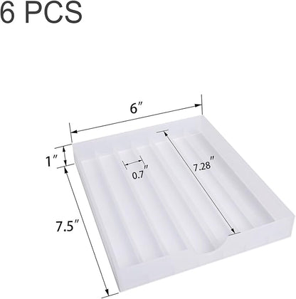 Craft Organizers and Storage, Pencil, Crayon, Marker, Pen Organizer, Pen Holder, Pen Tray Storage with Gel Pens, Fountain Pens, Chalk for Office, Art & Craft Room - 6Pack