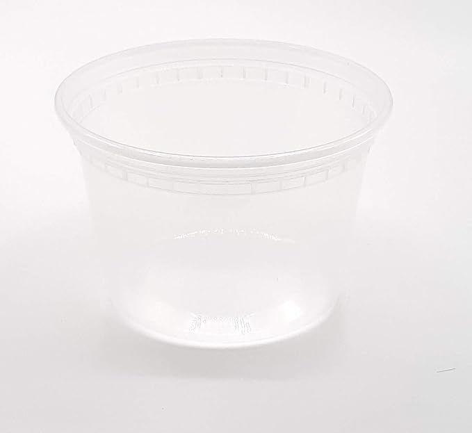 Birsppy TSHOMEGOODS Deli Food Storage Containers With Lids 16 Oz. /Freezer Safe/Microwaveable/Meal Prep/Airtight Lids/Take Out/Disposable/Leak Proof/Buffets/Stackable (24 Pack) Extra Hard Plastic.