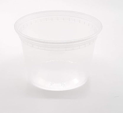 Birsppy TSHOMEGOODS Deli Food Storage Containers With Lids 16 Oz. /Freezer Safe/Microwaveable/Meal Prep/Airtight Lids/Take Out/Disposable/Leak Proof/Buffets/Stackable (24 Pack) Extra Hard Plastic.