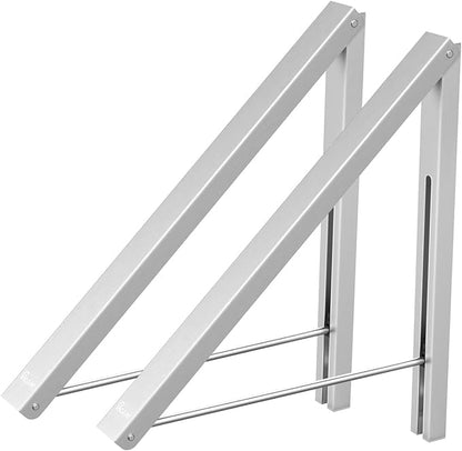 Wall Mounted Drying Rack Clothes Hanger Folding Wall Coat Racks Aluminum Home Storage Organiser Space Savers