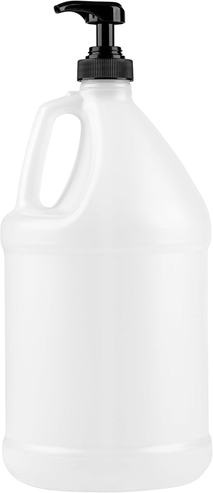 Kitchentoolz 1-Gallon Plastic Jug with Pump Dispenser - Ideal for Epoxy Resin, Laundry Detergent, Liquid Soap, Snow Cone Syrup, Batter