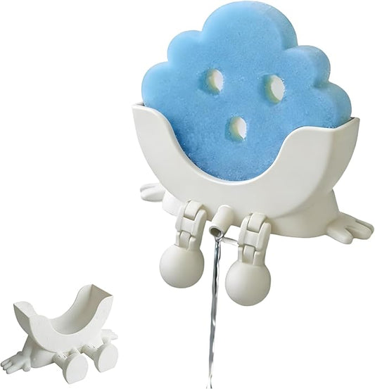 3D Printed Sink Sponge Holder, Peeing Scrub Sponges Holder with Drainage, Funny Storage Stand for Cute Smiley Sponge, Kitchen Sink Organizer Storage Accessory