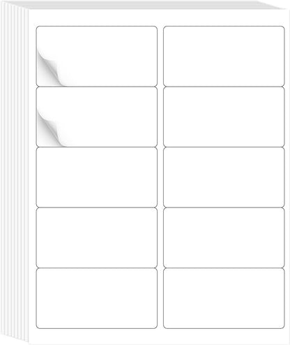 L LIKED 2" x 4" Label Stickers, Printable White 10 per Sheets Total 300 Labels, for Laser/Inkjet Printing - Matte (300 Labels)