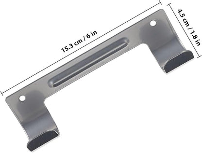 TOYANDONA Ironing Board Wall Mount with Double Metal Hooks, Gray Foldable Space-Saving Holder for Laundry Room Storage and Organization