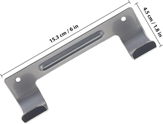 TOYANDONA Ironing Board Wall Mount with Double Metal Hooks, Gray Foldable Space-Saving Holder for Laundry Room Storage and Organization