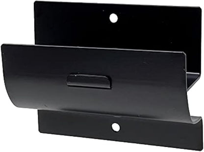 Tetra-Teknica GMH-01 4-in Steel Wall Mount Ladder and Wheelbarrow Hanger, Matte Black