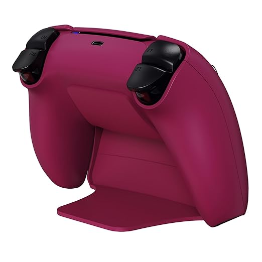 PlayVital 2 Pack Controller Display Stand for ps5, Gamepad Stand Desk Holder for ps5 Controller Accessories with Rubber Pads, Cosmic Red