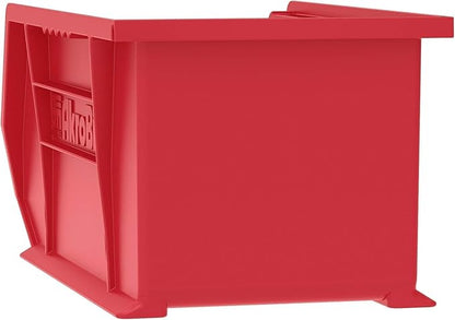 Akro-Mils 30240 AkroBins Plastic Storage Bins, Space-Saving Stackable Bins for Garage, Pantry, Craft Organization, 15-Inch x 8-Inch x 7-Inch, Red, 12-Pack