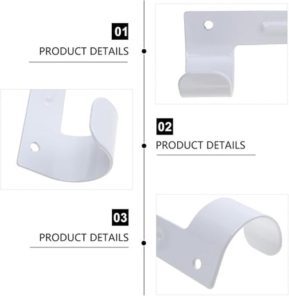 DOITOOL Ironing Board Rack Wall Mount with Dual Hooks Space Saving Iron Board Holder for Laundry Room Organization Compact 6.10X1.77X1.18 Inch