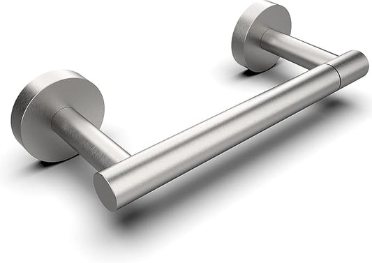 Bathroom Toilet Paper Holder Wall Mount SUS304 Stainless Steel Double Post Pivoting Toilet Paper Roll Holder Wall Mounted for Bathroom RV Commercial Toilet Tissue Dispensers, Brushed Nickel