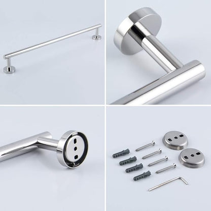 SUS 304 Stainless Steel 24-Inch Towel Bar Wall Mounted for Bathroom Modern Style Polished Finish