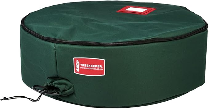 [60 Inch Wreath Storage Container] - for Christmas Wreath up to 60 Inches in Diameter | Bag Hooks Directly to Your Wire Wreath Frames to Prevent Sagging and Deformed Wreaths | Tree Keeper (60-Inch)