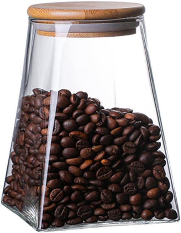 Glass Jars with Lids, Candy Jar with Lid, Coffee jar for Counter, Jar with Airtight Lids, Clear Glass Jar for Candy, Tea, Coffee Bean, Sugar, Spices, Apothecary etc (32oz/950ml)