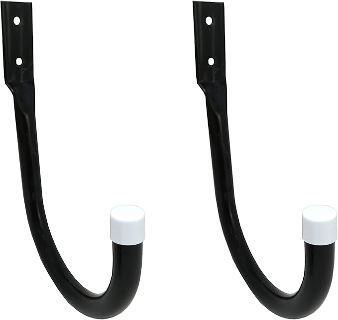 8092E Incredibly Heavy Duty Steel Garage Storage/Large U-Shaped Utility Hooks, 4 Pack, Black