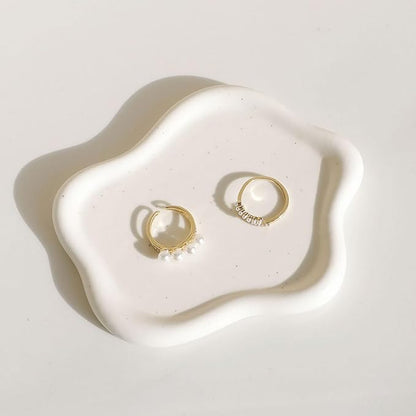 Owlcatcok Room Decor Jewelry Tray, ring holder, Cloud Trinket Dish, Cloud Jewelry Tray, Ceramic Earring Necklace Dish Christmas Mothers Day Valentines for Women, Home Decor small jewelry dish ﻿ ﻿