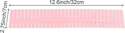 ZOENHOU 60 PCS DIY Drawer Divider Organizers, Pink Grid Drawer Dividers, Adjustable Premium Plastic Organizers for Makeup Drawers Desktop Kitchen Drawer Organizers and Storage, 12.6 x 2.76 Inch