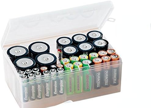 Dial Industries Battery Storage Organizer Case, 12 AAA, 12 AA, 6 C, 4 D