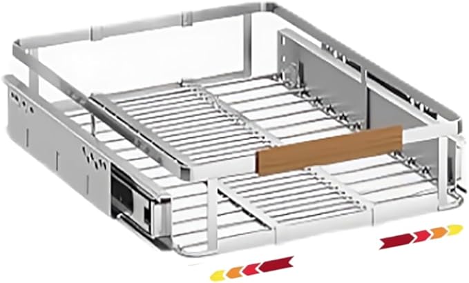 taiheis 1 Pack Expandable Pull Out Cabinet Organizer，Side Mounting 11.8~18"x17.3"Cabinet Pull Out Shelves, Expandable Slide Out Spice Rack for Kitchen Bathroom Office